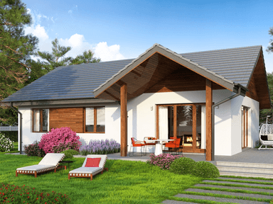 Wizualizacja domu projekt domu tani w budowie Eco 3