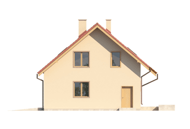 Projekt domu Eco 01 elewacja boczna dom tani w budowie