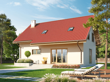 Wizualizacja projektu domu jednorodzinnego projekt domu Eco 01