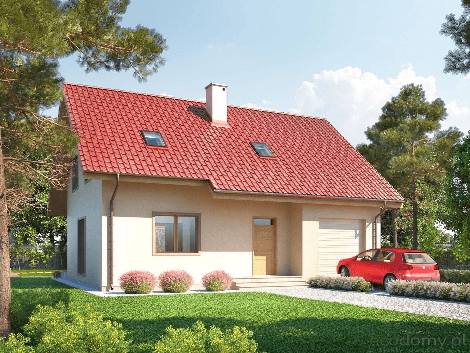 Wizualizacja projekt domu Eco 01