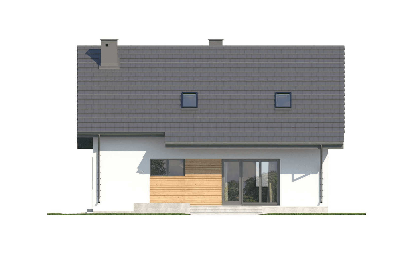 Elewacja ogrodowa projekt domu Eco 02