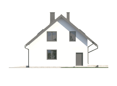 Elewacja boczna w proejkcie domu jednorodiznnym Eco 02