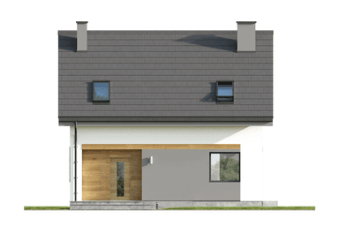 Projekt domu Eco 04 elewacja frontowa Eco 04