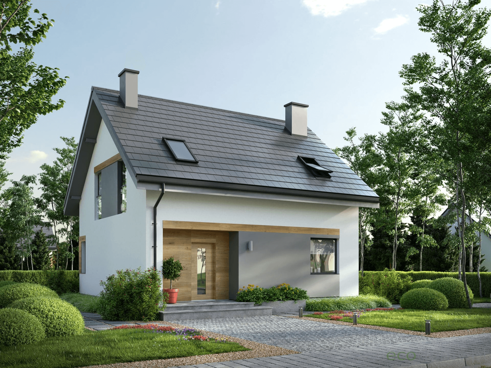 Wizualizacja projektu domu Eco 04