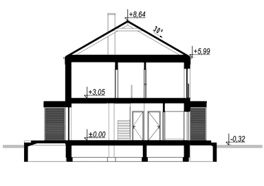 Elewacja w projekcie domu Eco 41