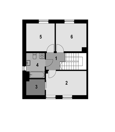 Rzut pietra w projekcie domu Eco 41