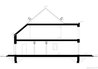 Przekrój budynku domu Eco 20
