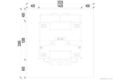 Usytuowanie na działce projektu domu Eco 20