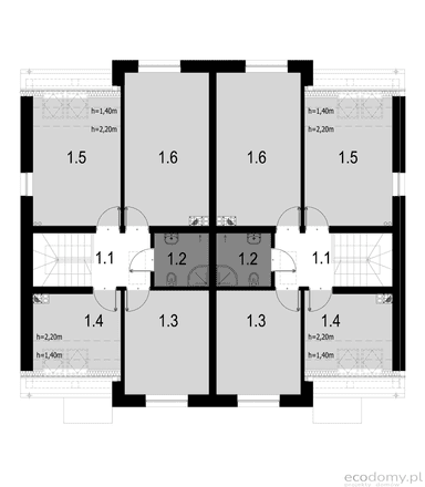 Rzut poddasza projekcie domu Eco 20