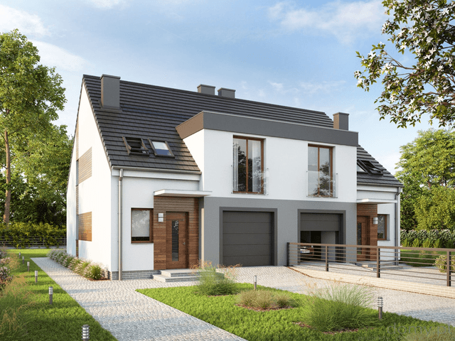 Projekt jednorodzinny dwulokalowy Eco 20