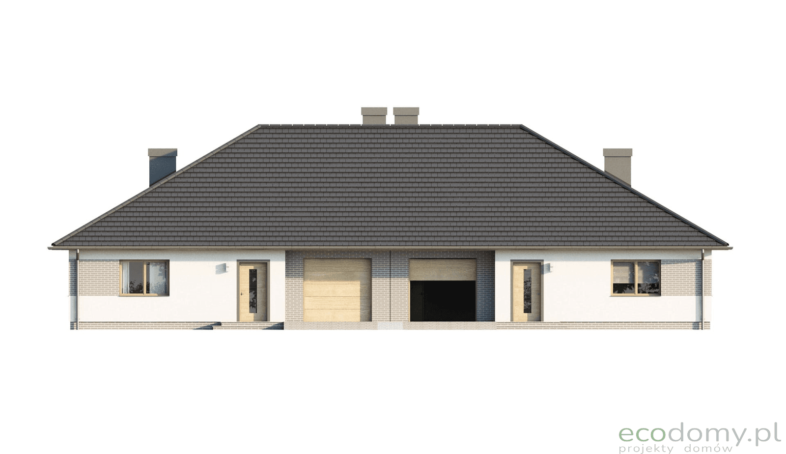 elewacja projektu domu w zabudowie bliźniaczej eco 18