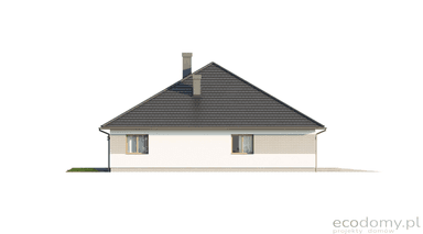Elewacja boczna projekt domu parterowy bliźniak eco 18