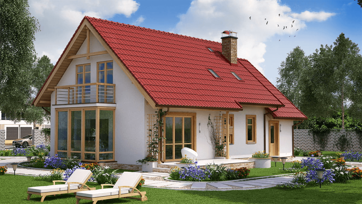 Wizualizacja domu jednorodzinnego BW-03 wariant 2