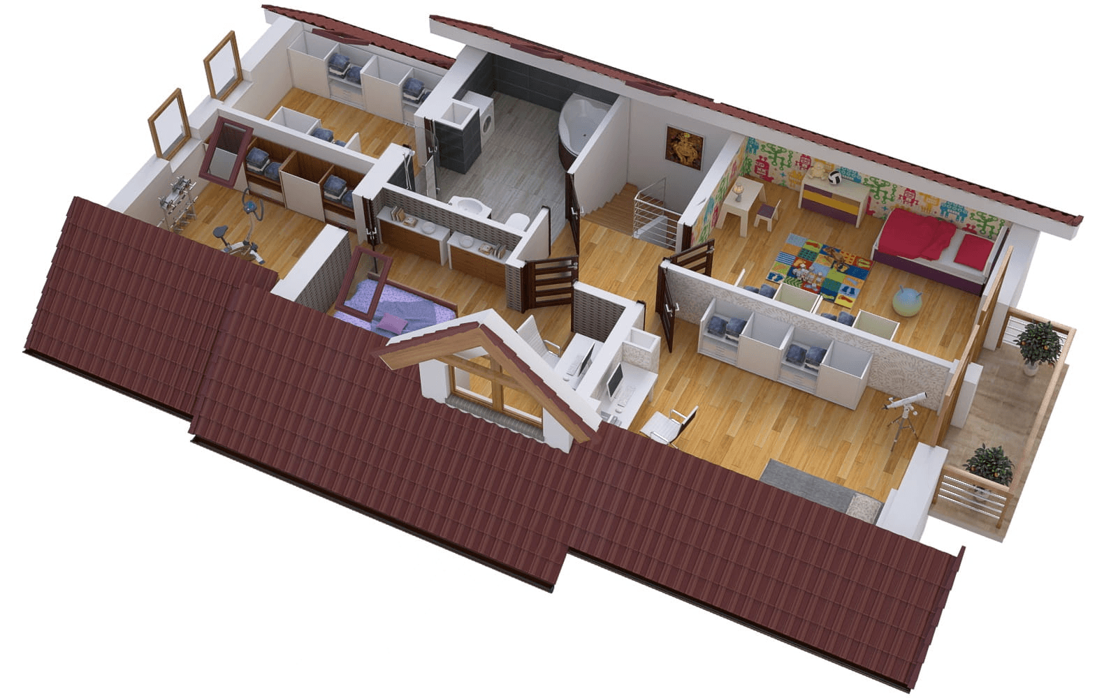 Wizualizacja domu jednorodzinnego BW-03 wariant 2