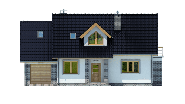 elewacja frontowa domu jednorodzinnego BW-03 wariant 1