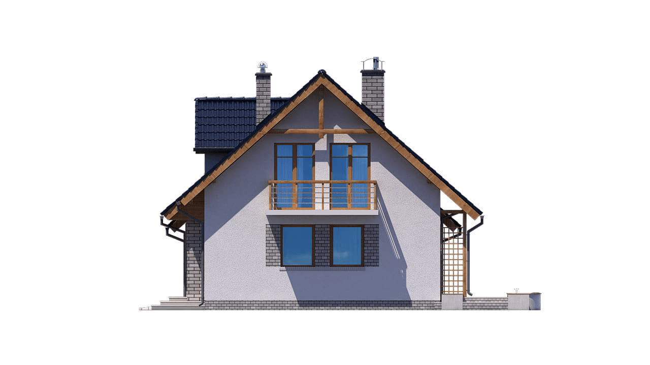 elewacja prawa domu jednorodzinnego BW-03 wariant 5