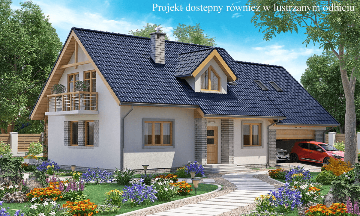 Wizualizacja domu jednorodzinnego BW-03 wariant 5