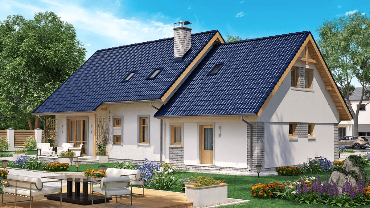 Wizualizacja domu jednorodzinnego BW-03 wariant 5