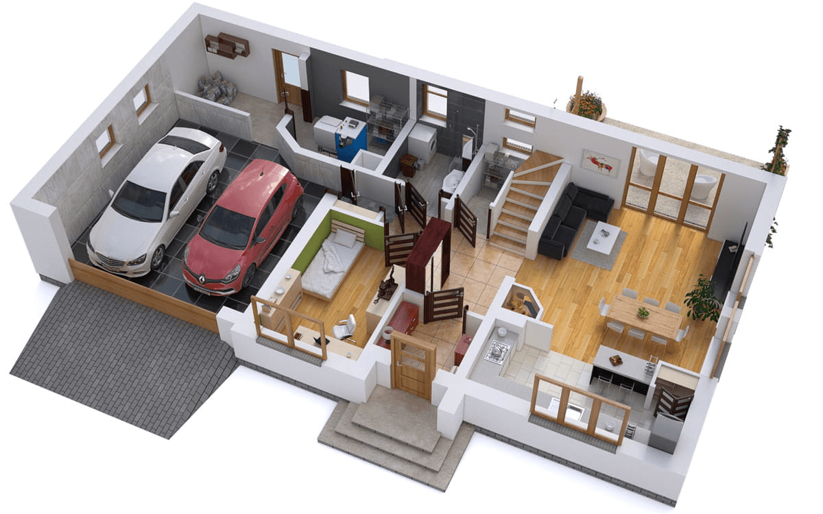 Wizualizacja domu jednorodzinnego BW-03 wariant 5