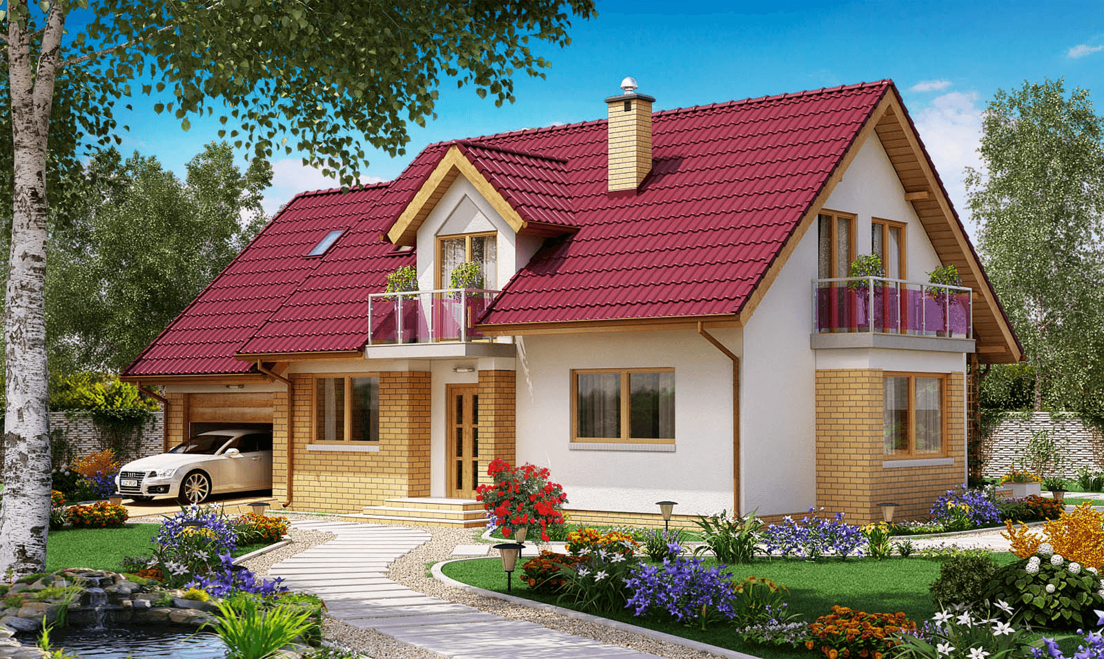 Wizualizacja domu jednorodzinnego BW-03 wariant 8