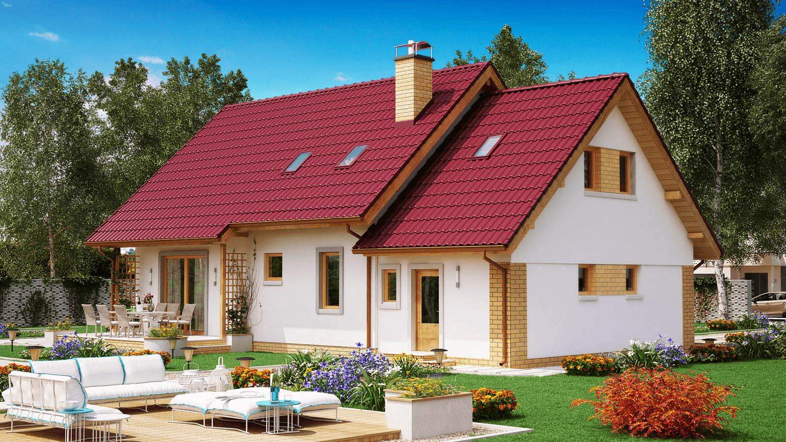 Wizualizacja domu jednorodzinnego BW-03 wariant 8