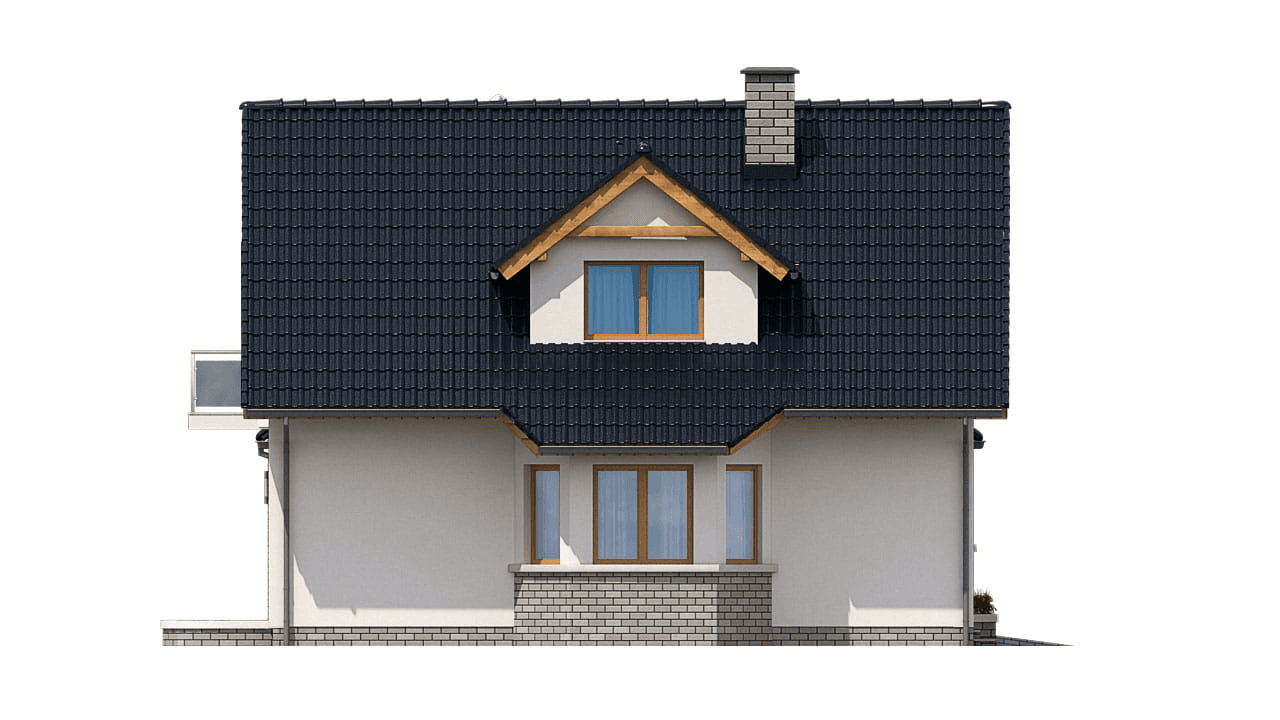 elewacja lewa domu jednorodzinnego BW-10 wariant 4