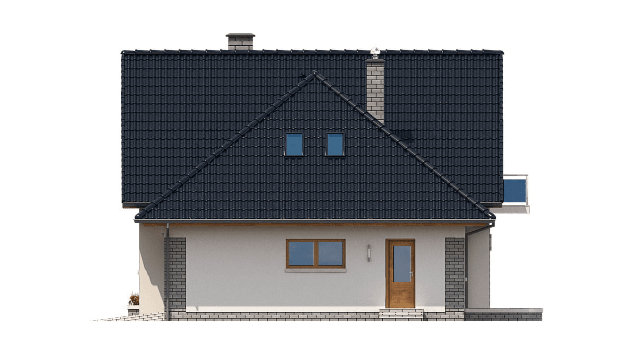 elewacja prawa domu jednorodzinnego BW-10 wariant 4