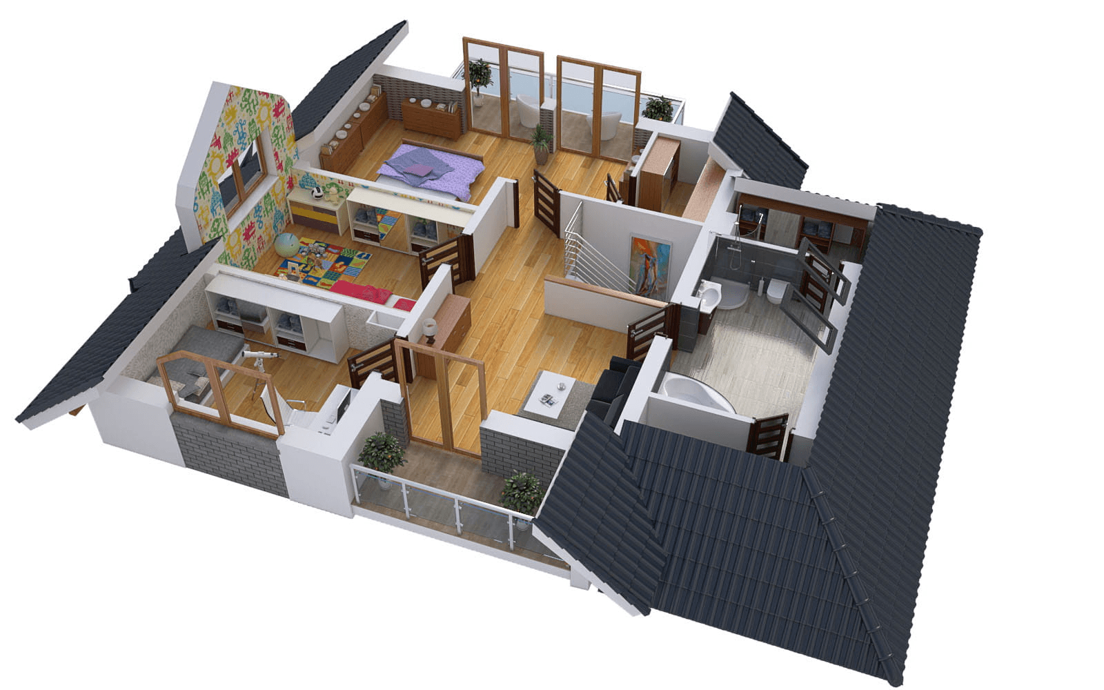 Wizualizacja domu jednorodzinnego BW-10 wariant 4