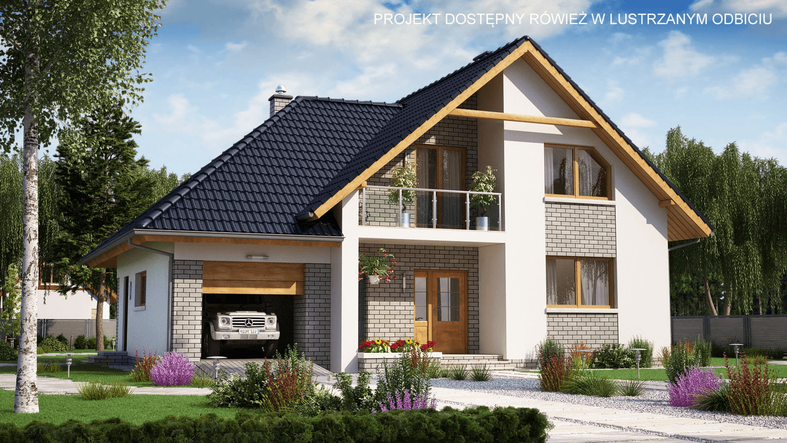 Wizualizacja domu jednorodzinnego BW-10 wariant 4