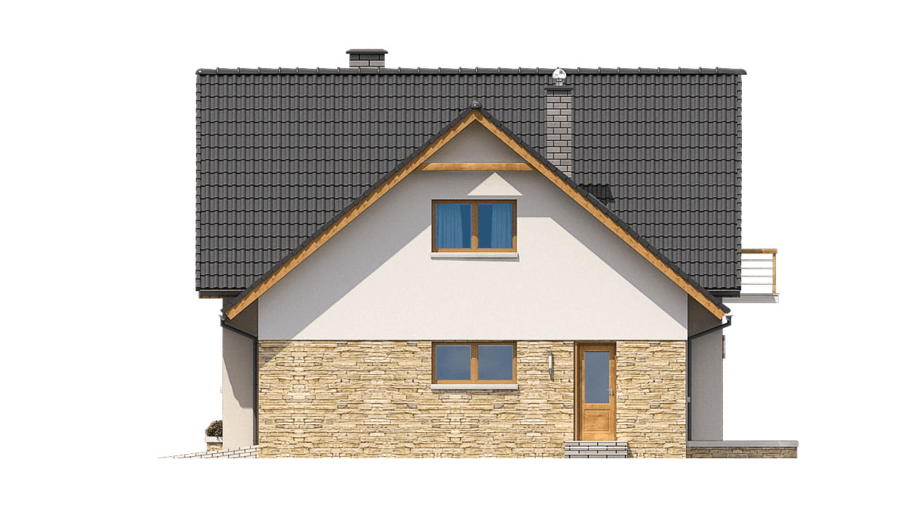 elewacja prawa domu jednorodzinnego BW-10 wariant 5