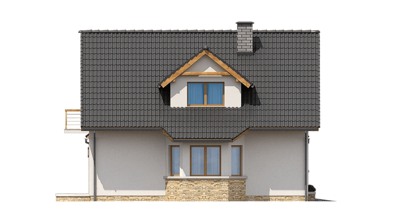 elewacja lewa domu jednorodzinnego BW-10 wariant 5