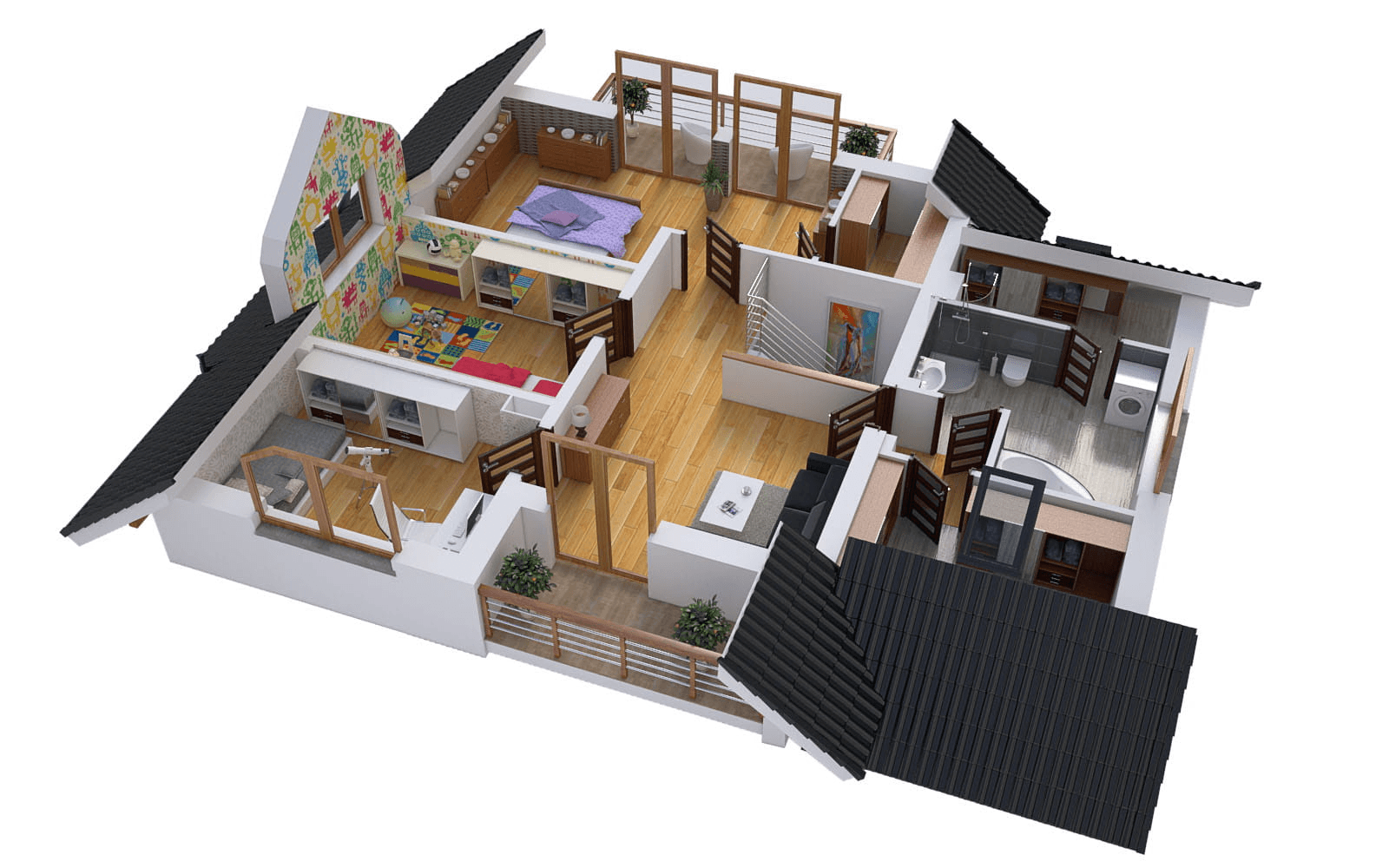 Wizualizacja domu jednorodzinnego BW-10 wariant 5