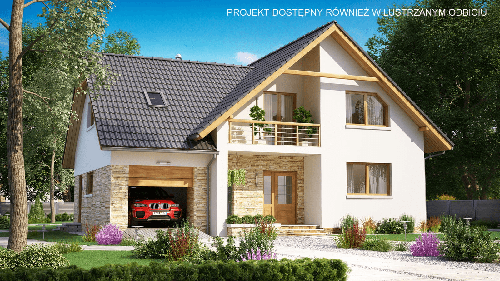 Wizualizacja domu jednorodzinnego BW-10 wariant 5