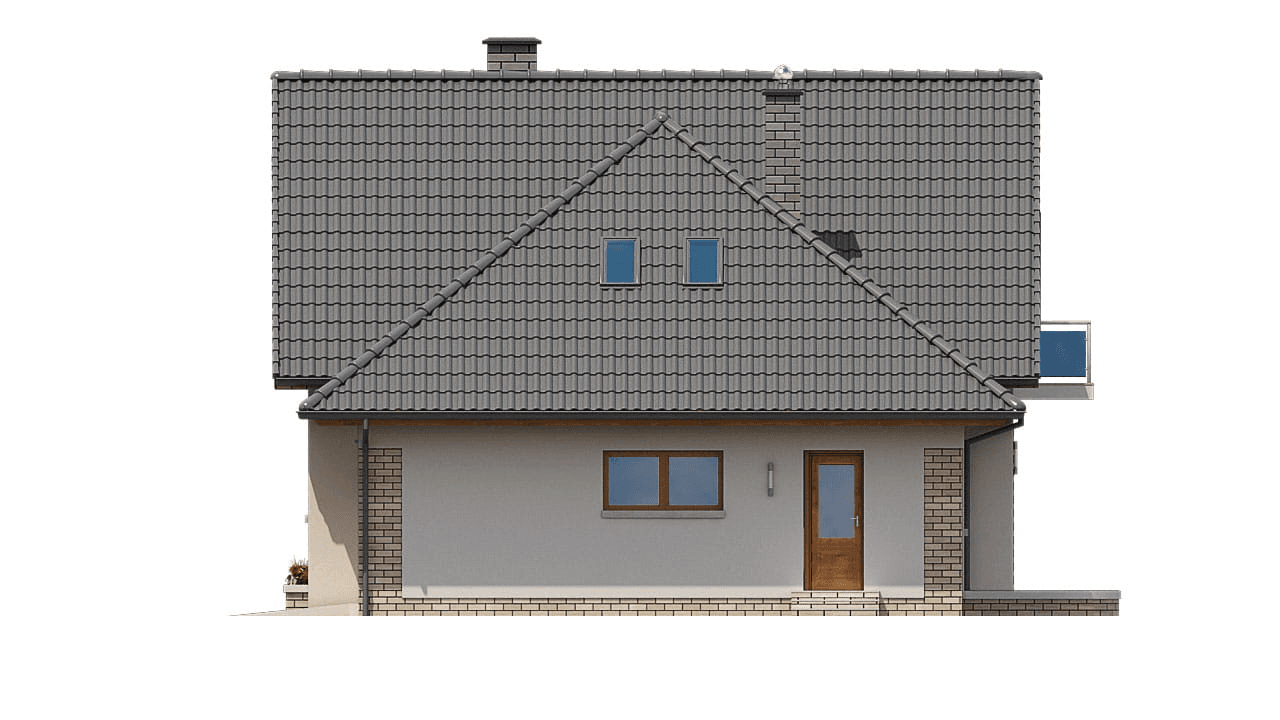 elewacja prawa domu jednorodzinnego BW-10 wariant 6