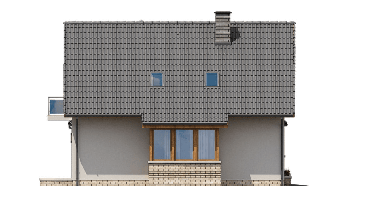 elewacja lewa domu jednorodzinnego BW-10 wariant 6