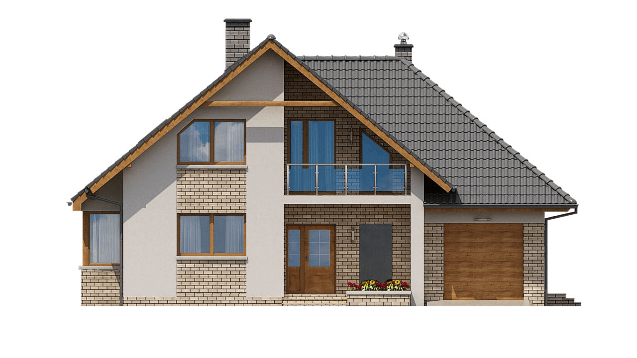 elewacja frontowa domu jednorodzinnego BW-10 wariant 6