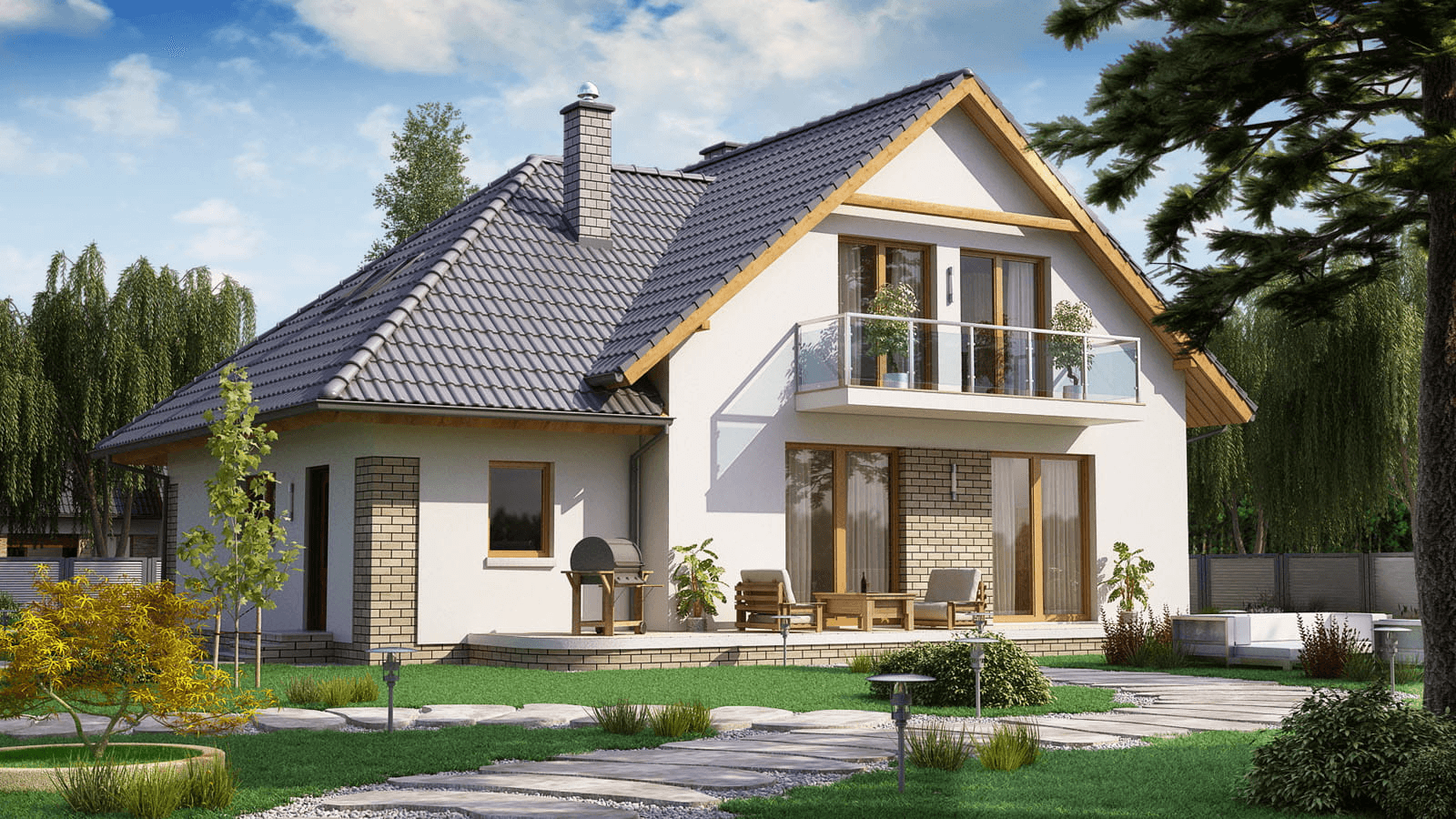 Wizualizacja domu jednorodzinnego BW-10 wariant 6
