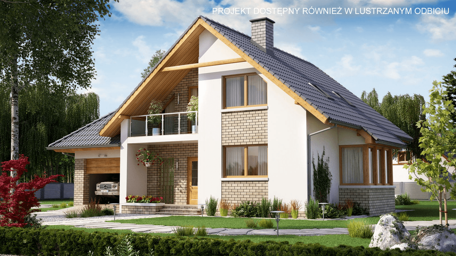 Wizualizacja domu jednorodzinnego BW-10 wariant 6