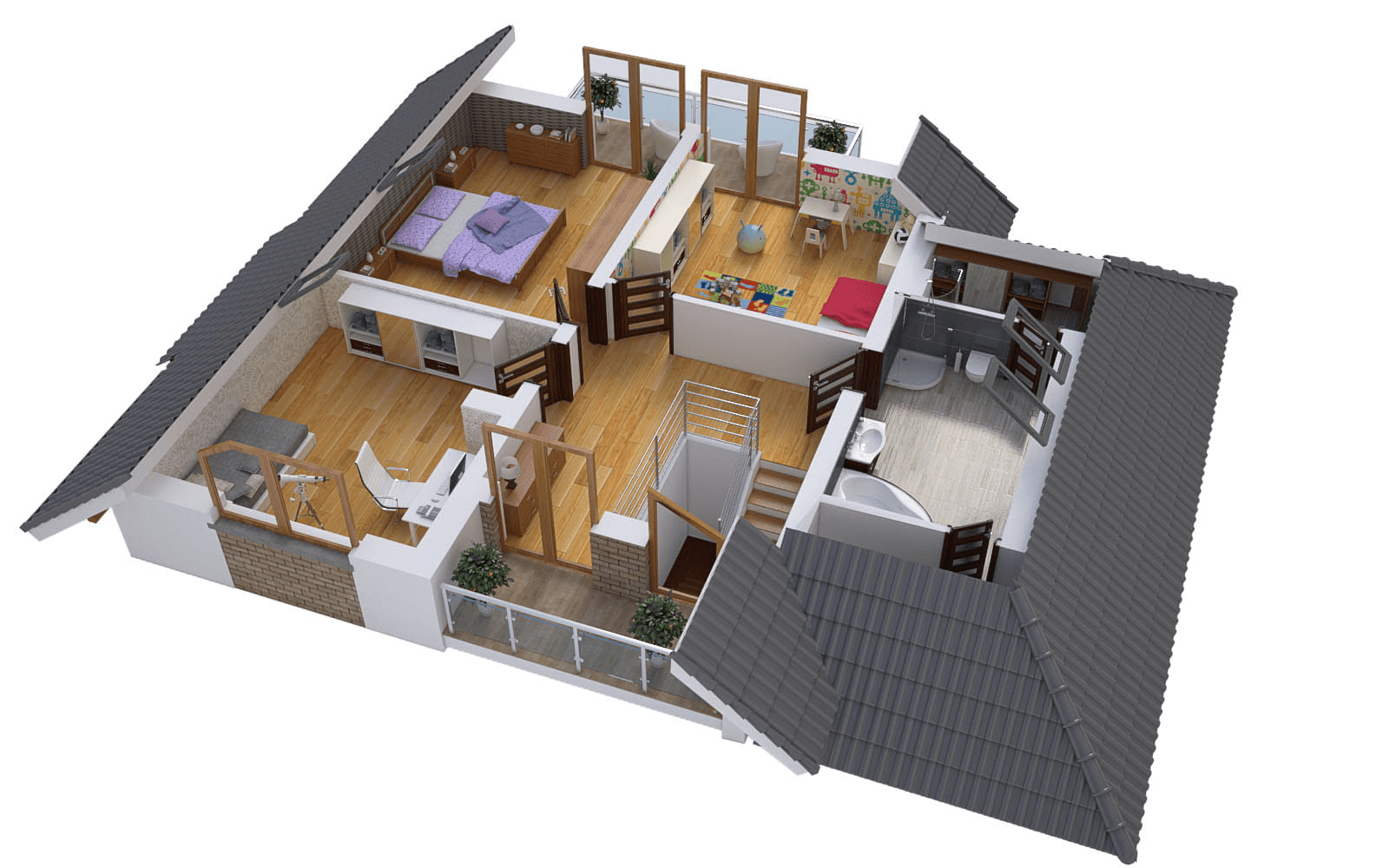 Wizualizacja domu jednorodzinnego BW-10 wariant 6