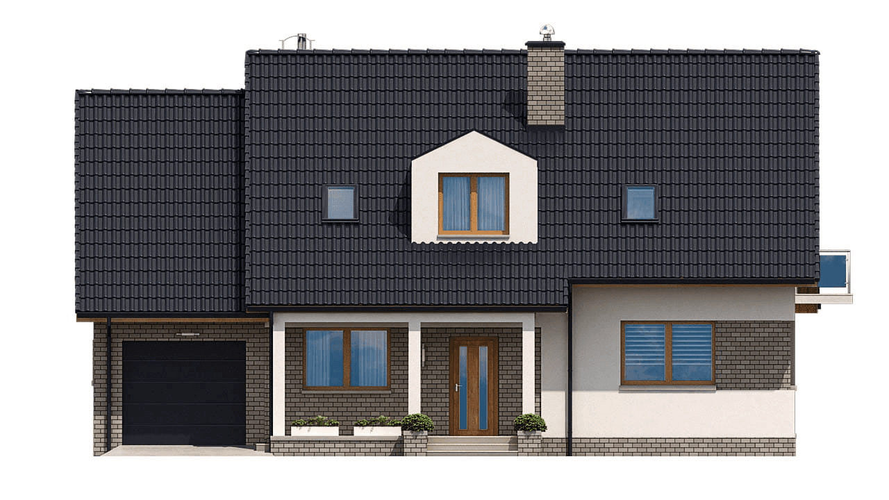 Elewacja frontowa domu jednorodzinnego BW-17 wariant 2