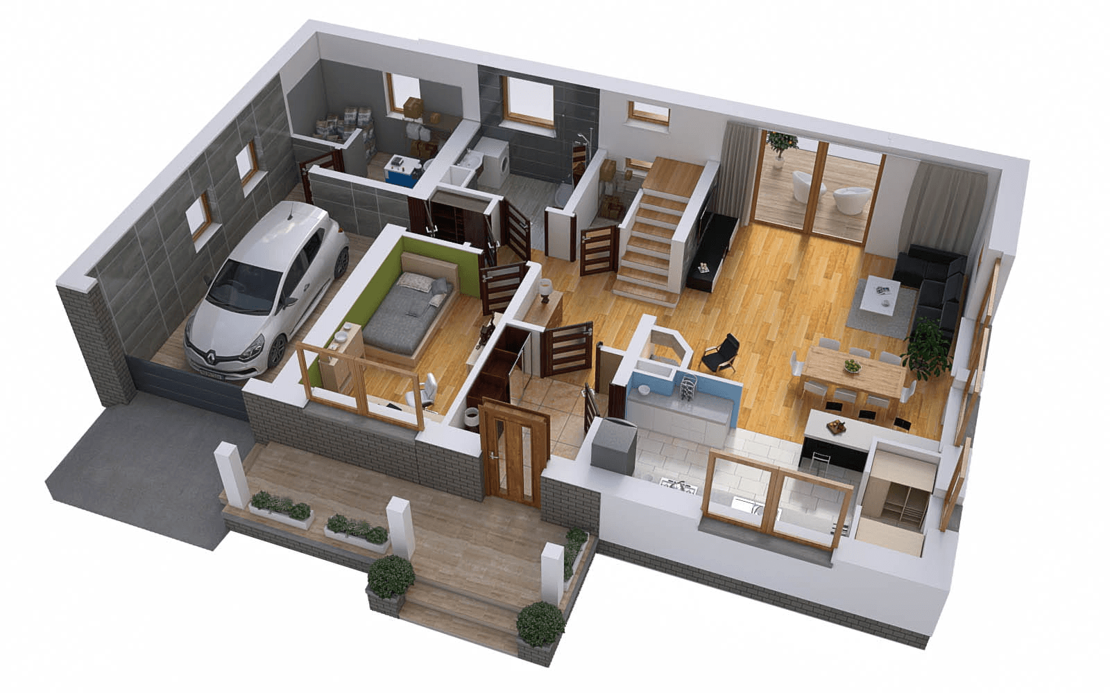 Wizualizacja domu jednorodzinnego BW-17 wariant 2