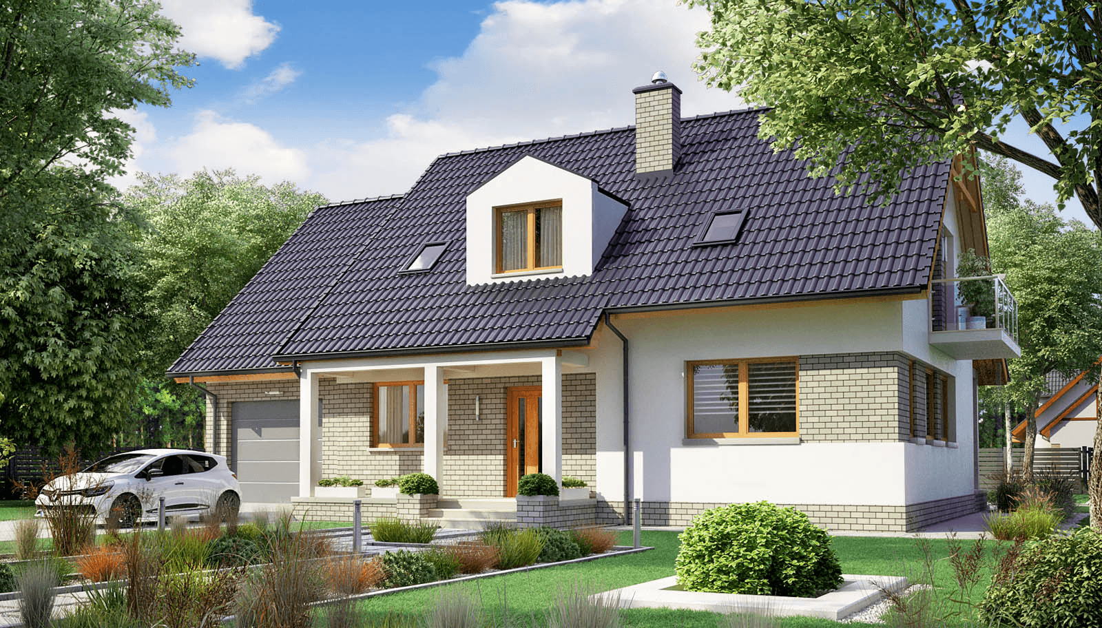 Wizualizacja domu jednorodzinnego BW-17 wariant 2