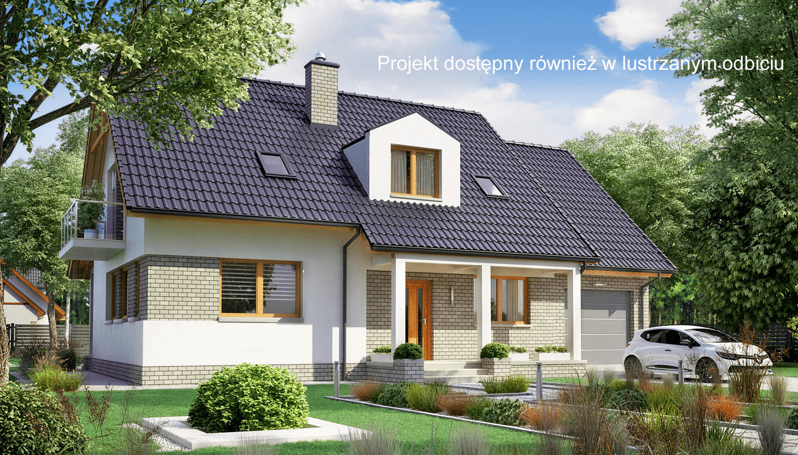 Wizualizacja domu jednorodzinnego BW-17 wariant 2