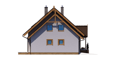 elewacja lewa domu jednorodzinnego BW-20