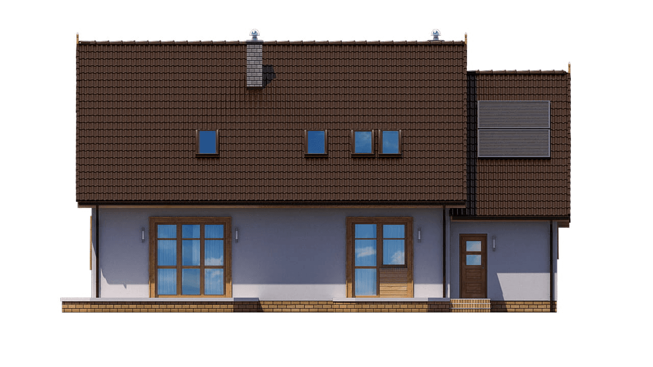 elewacja tylna domu jednorodzinnego BW-20