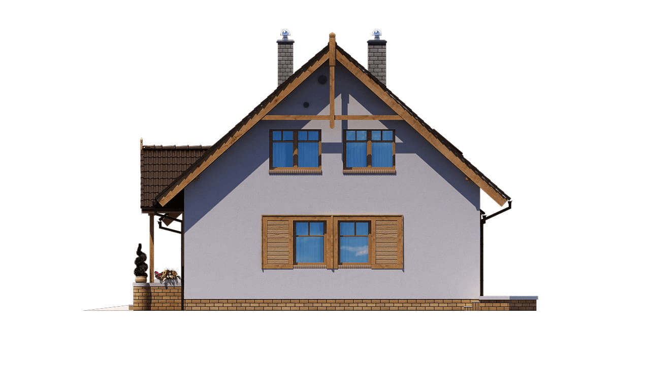 elewacja prawa domu jednorodzinnego BW-20