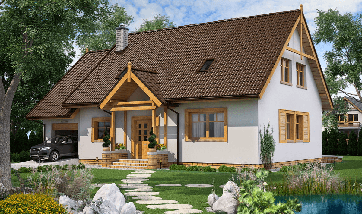 Wizualizacja domu jednorodzinnego BW-20