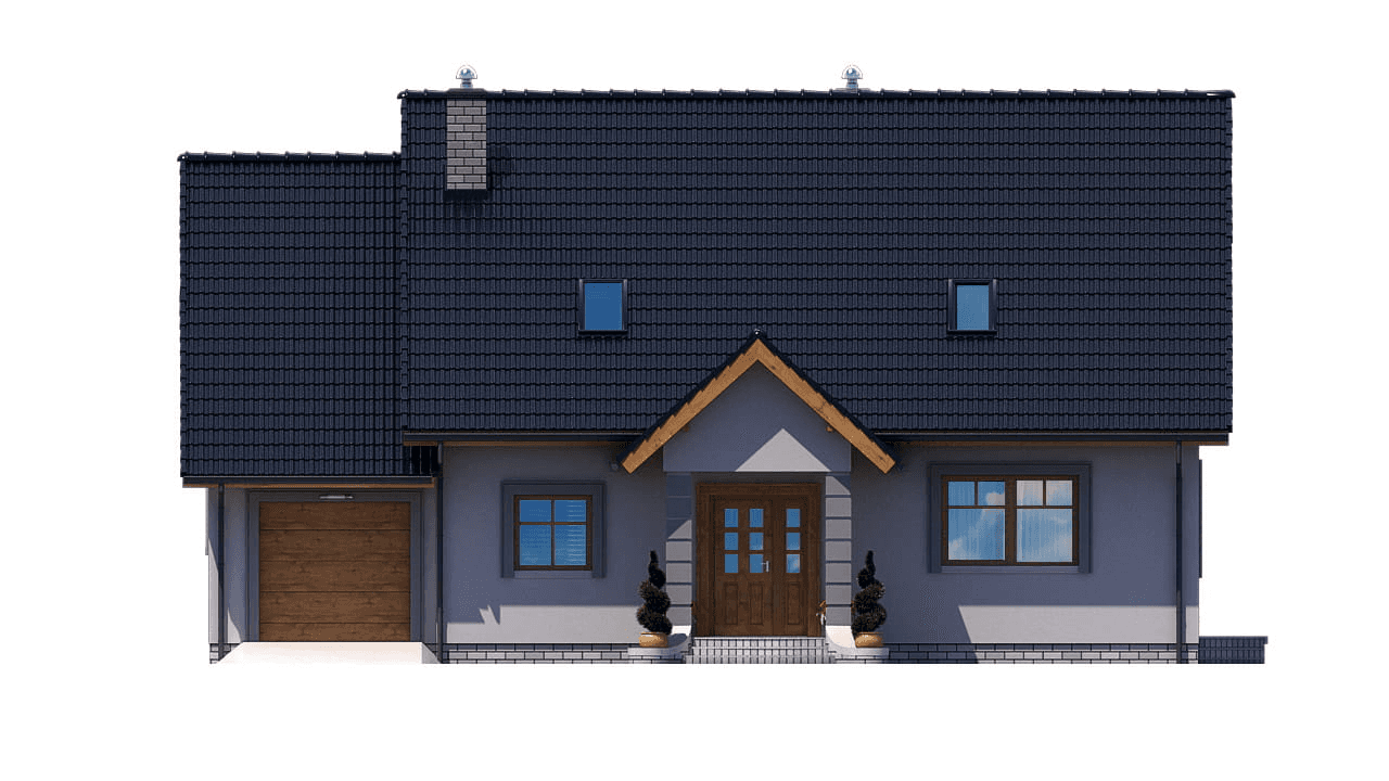 elewacja frontowa domu jednorodzinnego BW-20 wariant 1 energooszczędny