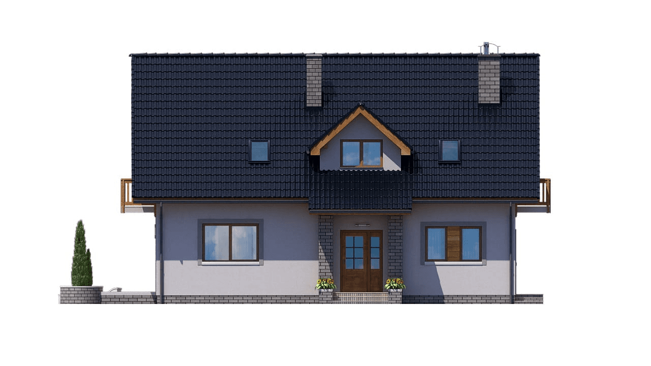 elewacja frontowa domu jednorodzinnego BW-24