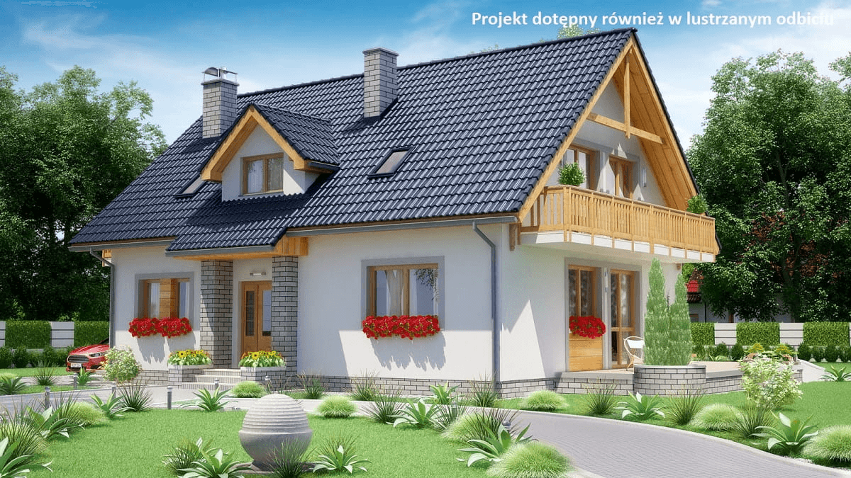 Wizualizacja domu jednorodzinnego BW-24
